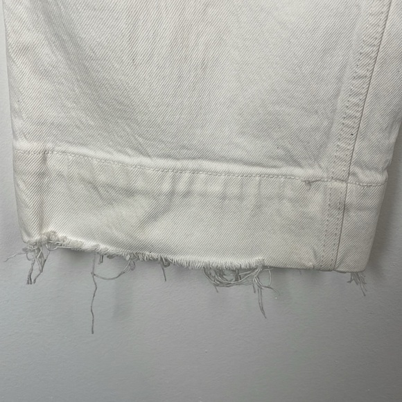 Abercrombie & Fitch The Crop Wide Leg Ultra High Rise 5 Pocket Raw Hem Womens 26 - Picture 4 of 10